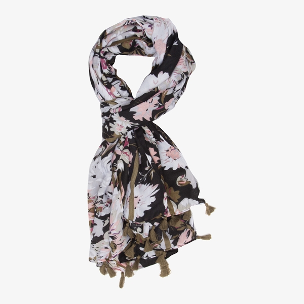Dames sjaal met bloemenprint 1