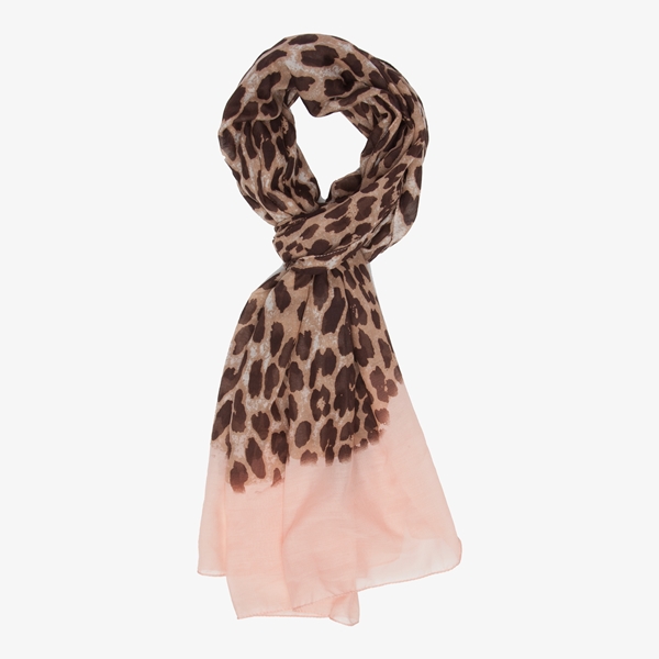 Dames sjaal met leopard print 1