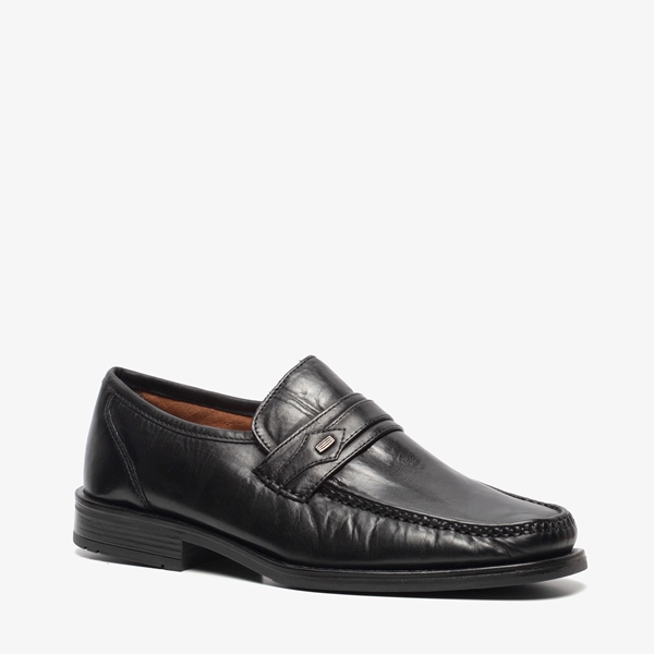 Heren Schoenen voor voor Instappers voor Pantoffels Santoni Leer Leren Slippers in het Zwart voor heren 