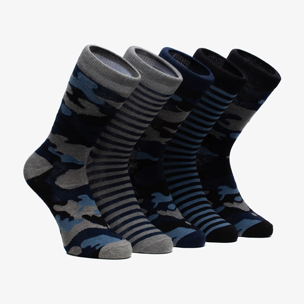 5 paar heren sokken camouflage 1