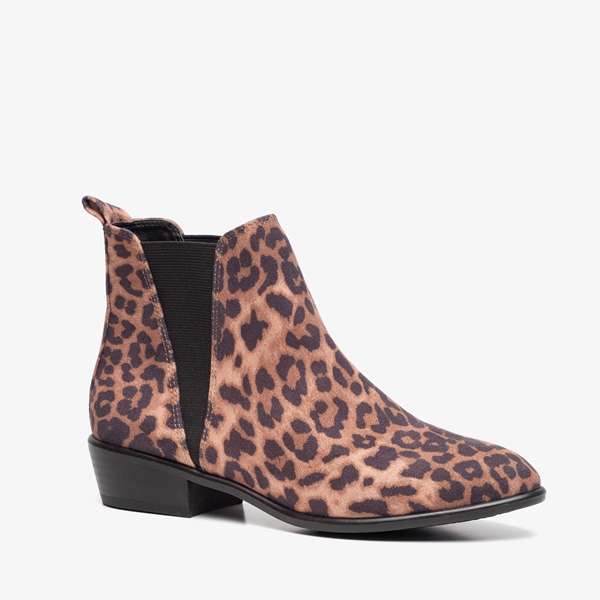 Blue Box dames leopard chelsea boots 1