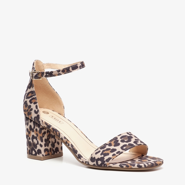 Nova dames hak sandalen met luipaardprint bestellen | Scapino