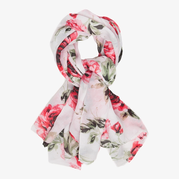 Dames sjaal met rozenprint 1