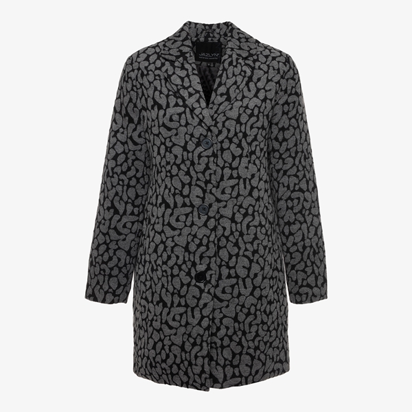 Jazlyn dames mantel jas met luipaardprint online bestellen |