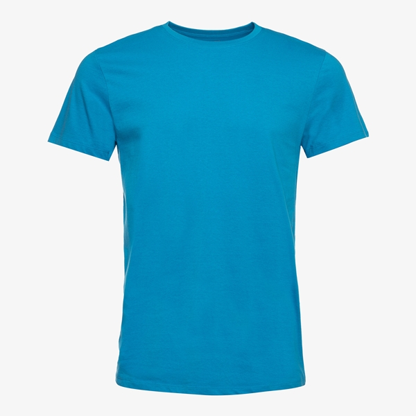 Unsigned heren T-shirt katoen blauw 1