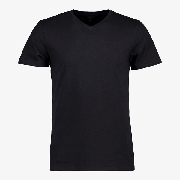 Unsigned heren T-shirt zwart V-hals 1