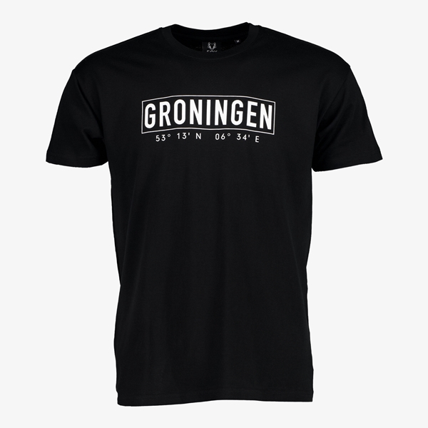 Heren T-shirt Groningen zwart 1