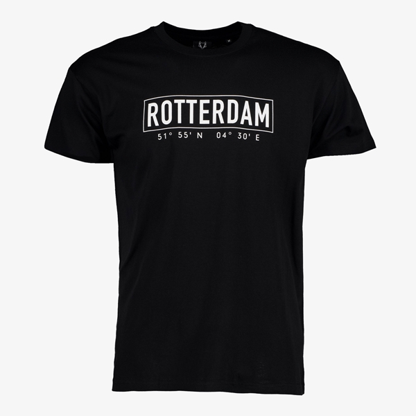 Heren T-shirt Rotterdam zwart 1