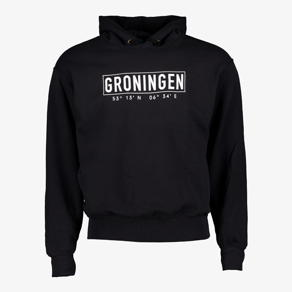 Heren hoodie Groningen zwart 1