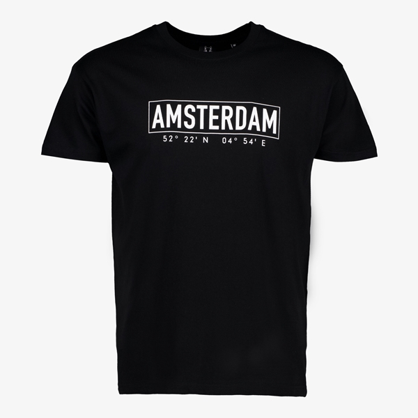 Heren T-shirt Amsterdam zwart 1