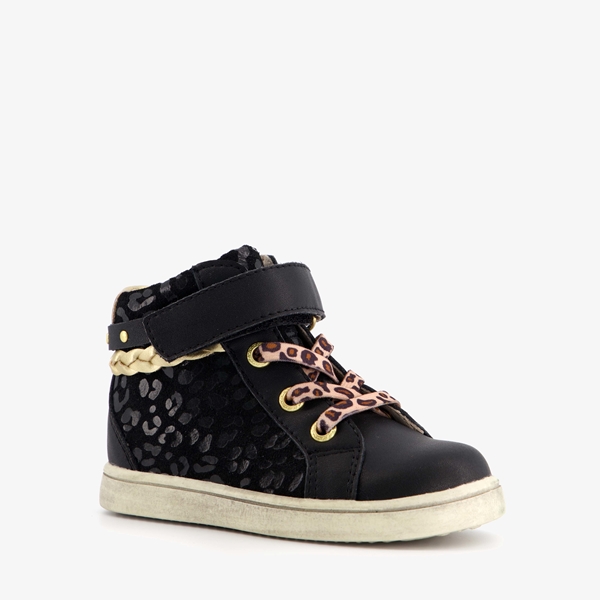 TwoDay hoge meisjes sneakers met luipaardprint 1