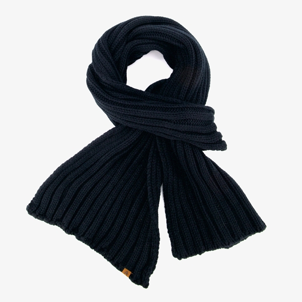 Gebreide heren sjaal zwart 1
