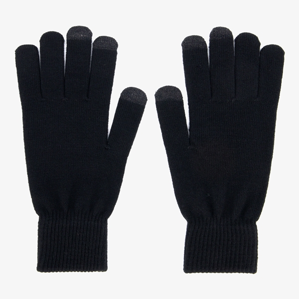 Heren touchscreen handschoenen zwart 1