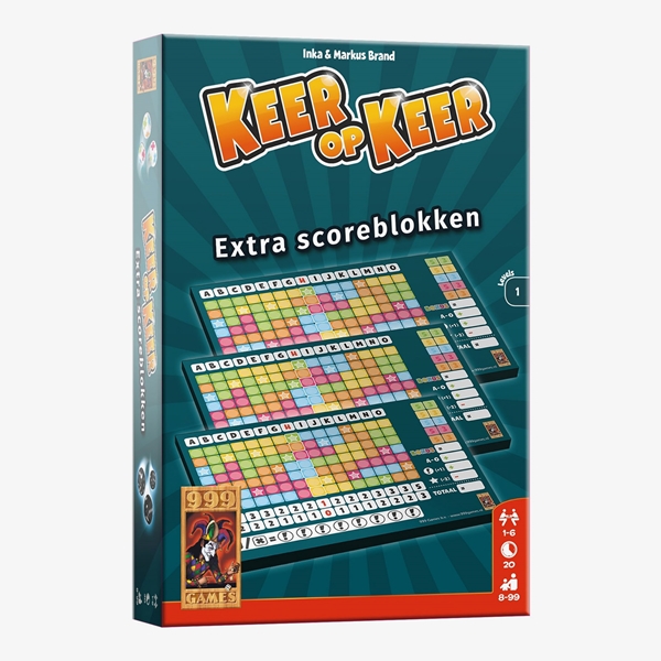 Spel Keer Op Keer Scoreblok 3 Stuks Level 1 1