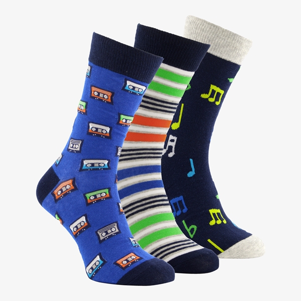 Scapino 3 paar heren sokken met print 1