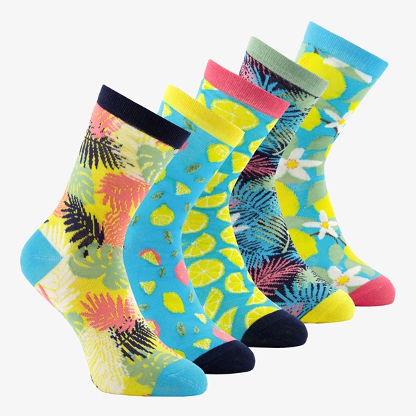 Aan het leren Algemeen Omgekeerd 5 paar dames sokken met print online bestellen | Scapino
