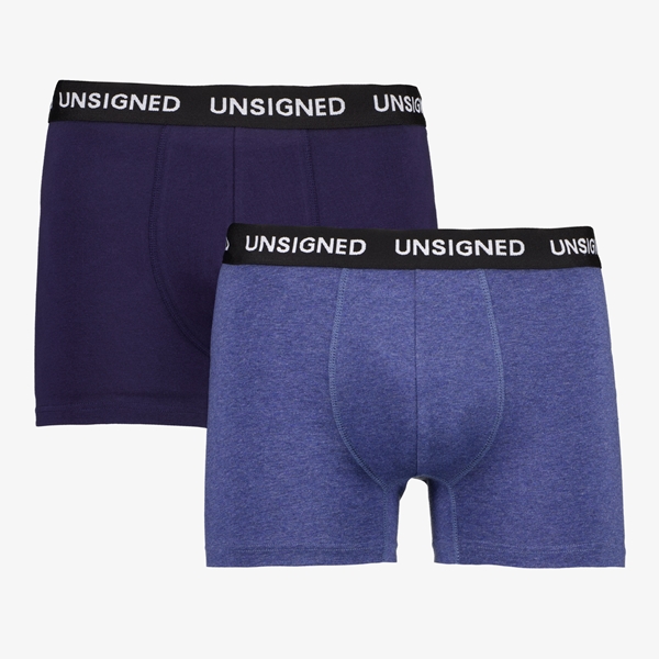 Unsigned heren boxershorts 2-pack blauw 1