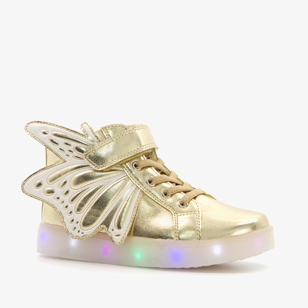 Blue Box hoge gouden meisjes sneakers met lichtjes 1