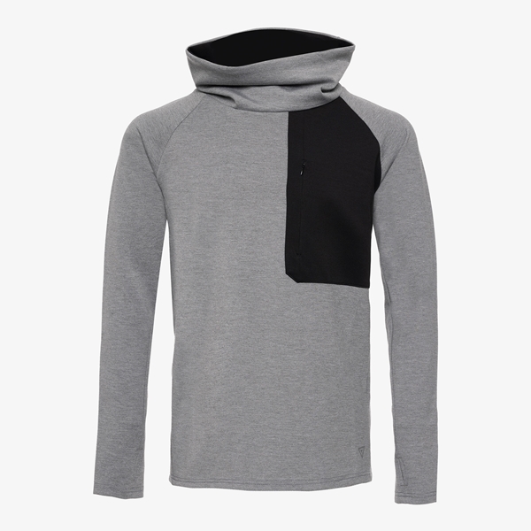 Osaga heren hoodie grijs met zwart detail 1