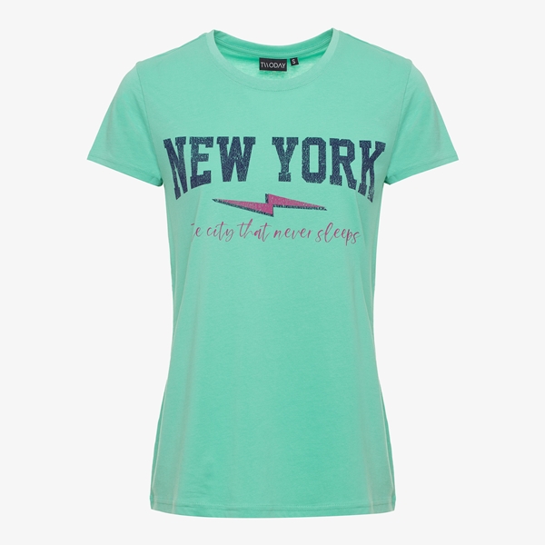 TwoDay dames T-shirt groen met opdruk 1