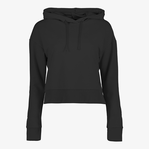 Osaga cropped dames hoodie zwart 1