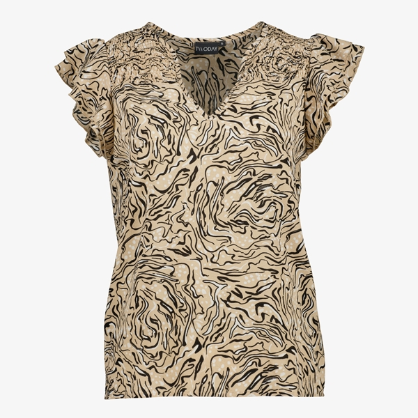ontwerp Wijzer knijpen Twoday dames blouse beige met print online bestellen | Scapino