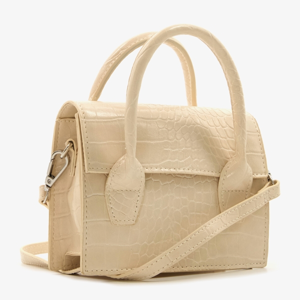 steeg AIDS handboeien Kleine handtasje met crocoprint beige online bestellen | Scapino
