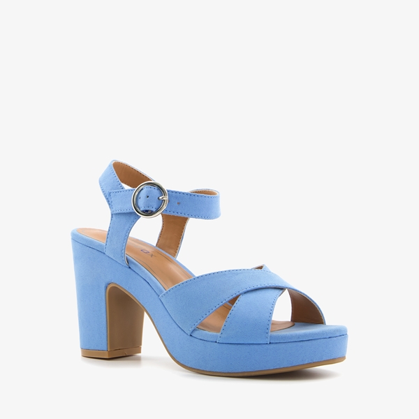 Blue Box blauwe dames sandalen met hak 1
