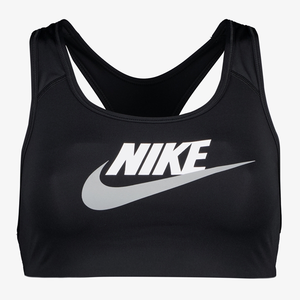 Nike Dri-Fit Swoosh dames sport BH zwart 1