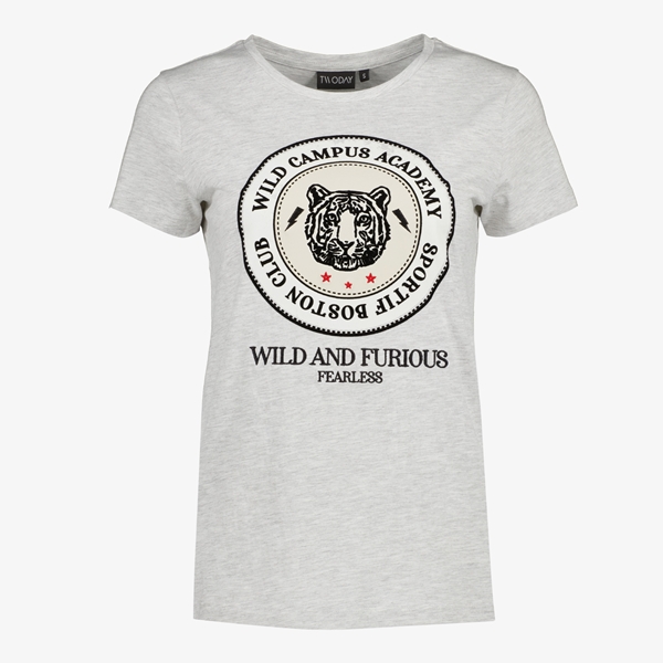 Onvoorziene omstandigheden Leven van Aanmoediging TwoDay dames T-shirt met print grijs online bestellen | Scapino