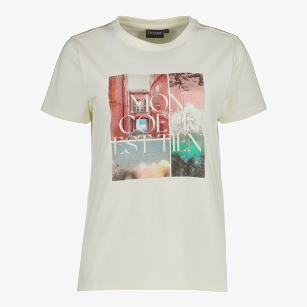 TwoDay dames T-shirt met fotoprint wit 1