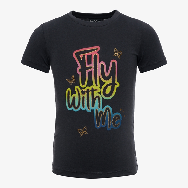 TwoDay meisjes T-shirt met regenboog tekst 1