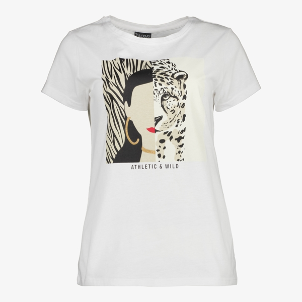 metaal Blootstellen Extremisten TwoDay dames T-shirt wit met tijgeropdruk online bestellen | Scapino