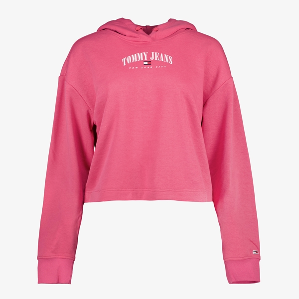 Tommy Hilfiger cropped dames hoodie roze 1