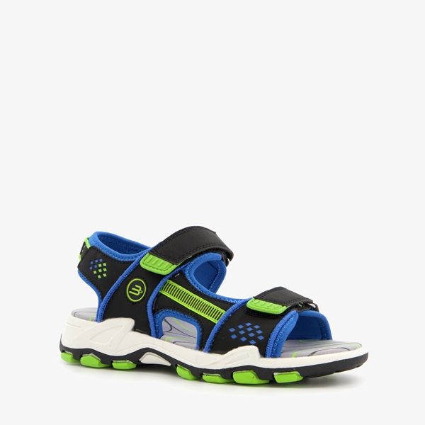 Box sandalen met groene details online | Scapino