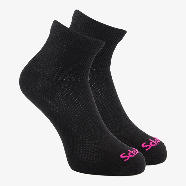 Scholl 1 paar halfhoge diabetes dames sokken zwart 1