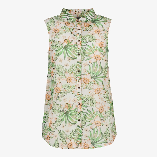 TwoDay dames blouse groen met bloemenprint 1
