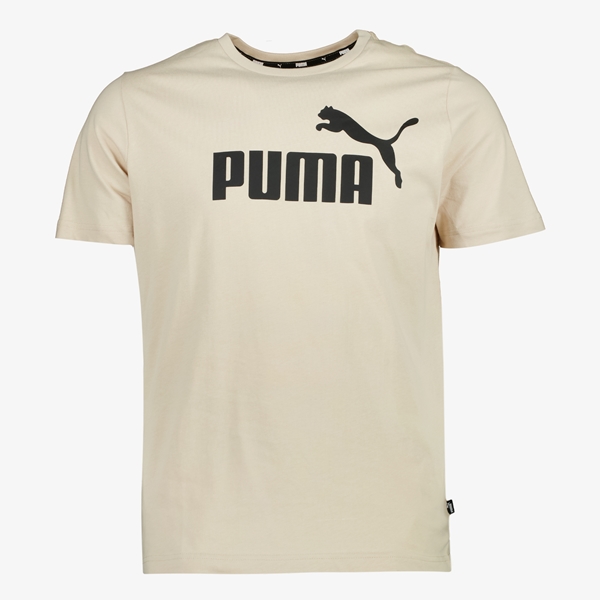 Puma Essentials Big Logo heren sport T-shirt beige 1