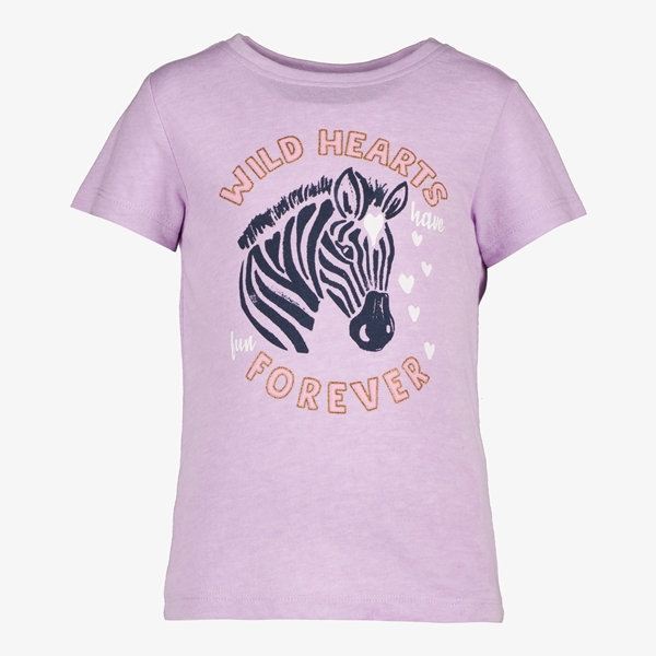 TwoDay meisjes T-shirt paars met zebra 1