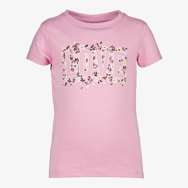TwoDay meisjes T-shirt roze met tekstopdruk 1