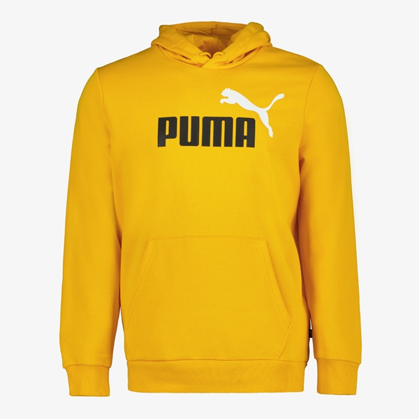 Puma ESS+ Col 2 Big Logo heren hoodie geel 1