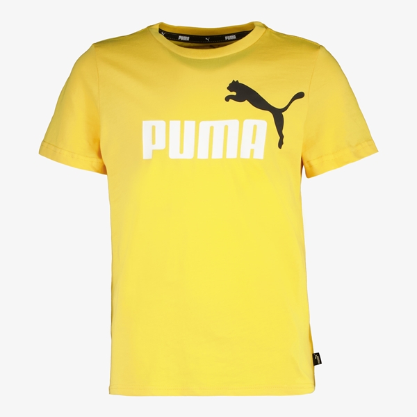 Puma ESS+ Col 2 Logo kinder T-shirt geel 1