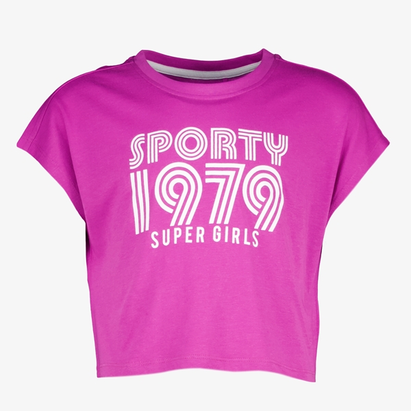 Osaga meisjes sport T-shirt cropped roze 1