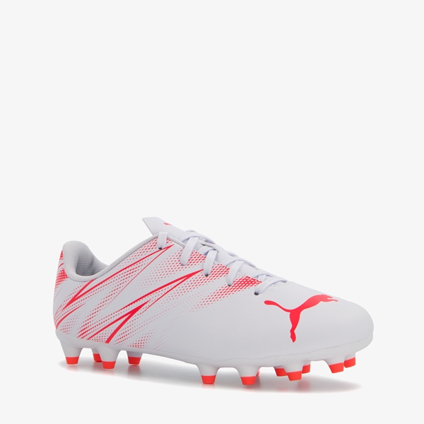 Puma Attacanto FG kinder voetbalschoenen wit/rood 1