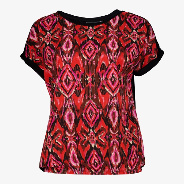 TwoDay dames T-shirt zwart/roze met print 1