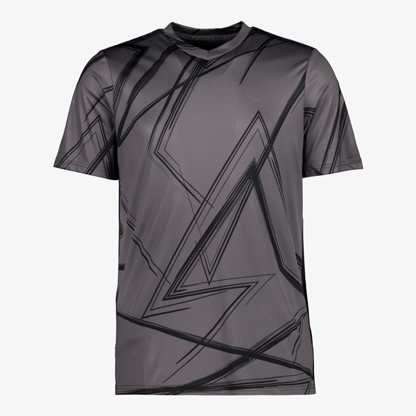 Dutchy Dry heren voetbal T-shirt zwart/grijs 1