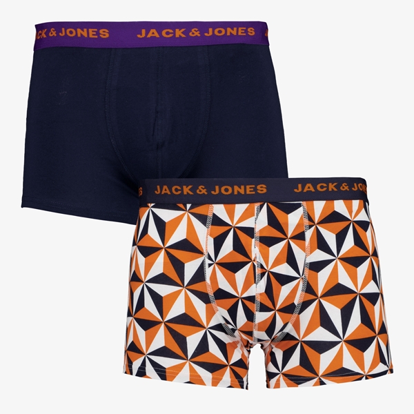 Jack & Jones heren boxershorts 2-pack zwart oranje 1