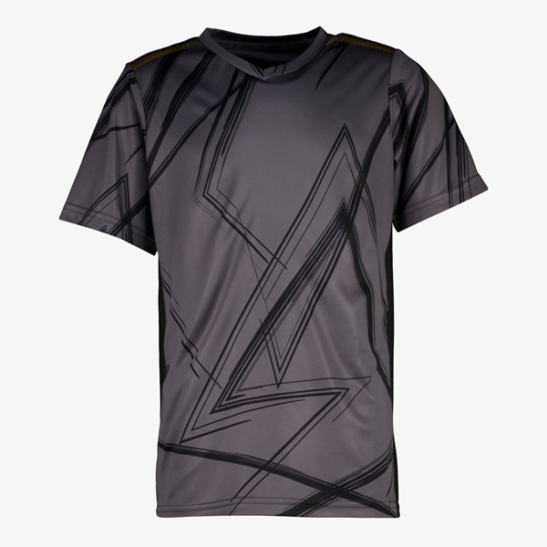 Dutchy Dry kinder voetbal T-shirt zwart grijs 1