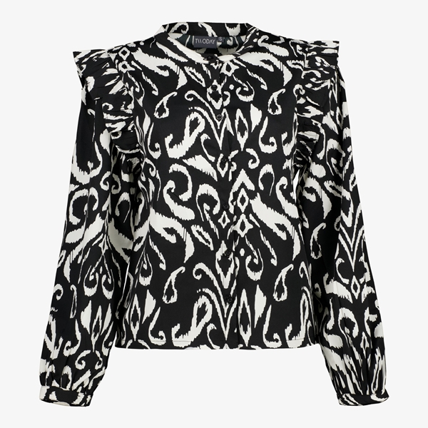 TwoDay dames blouse met print zwart wit 1
