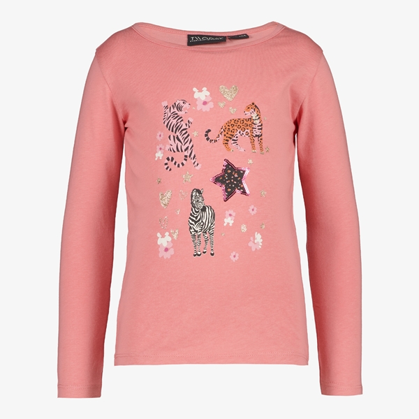 TwoDay meisjes shirt roze met dierenprint 1